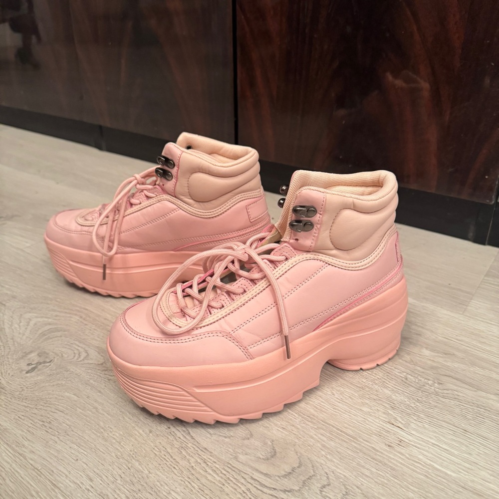 Pink Platform Blush Dunes Pink Platform Sneakers